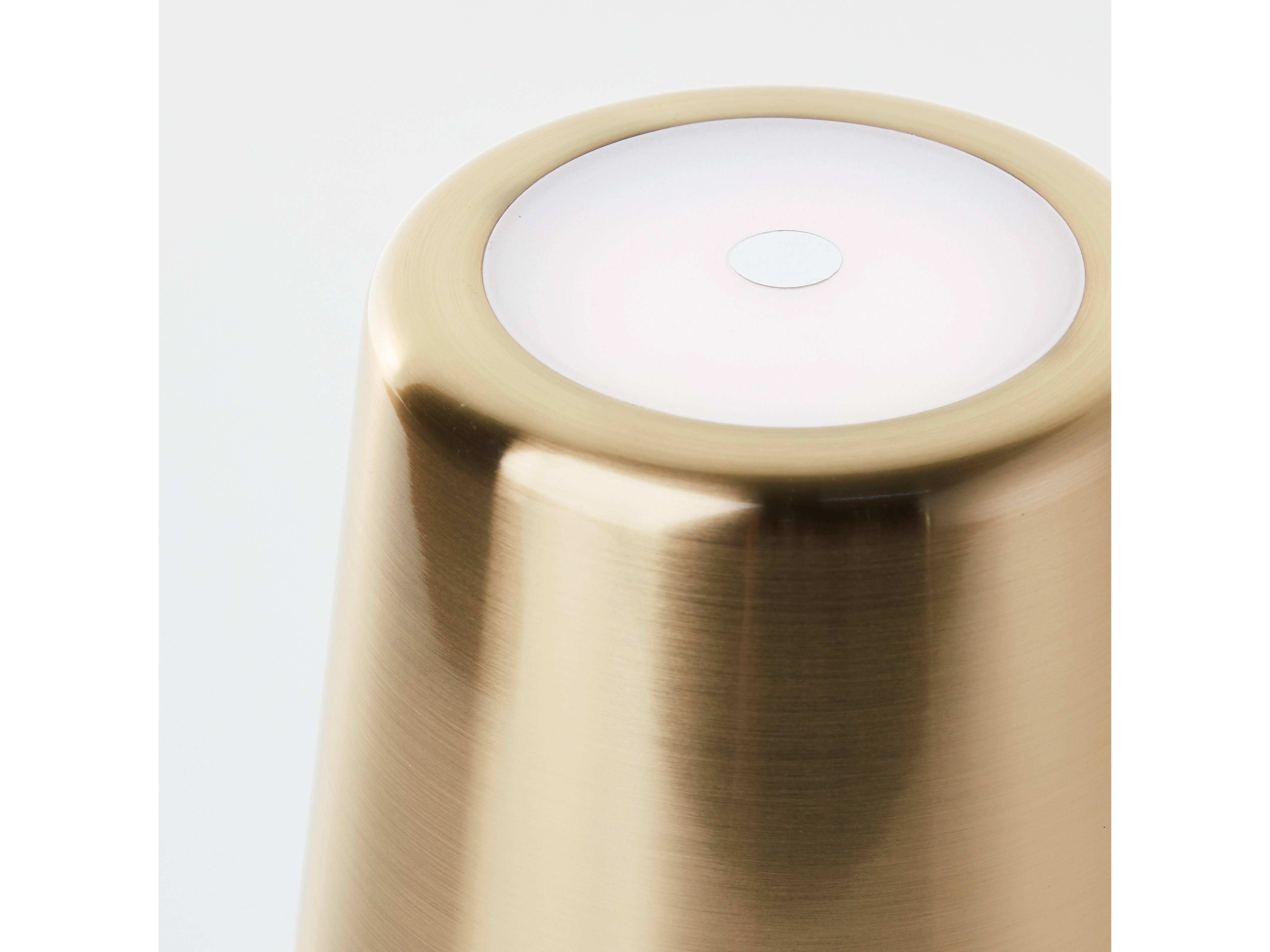 BRILLIANT LED-Akku-Tischleuchte Xaana, 4W, 300lm, CCT, messing-gebürstet