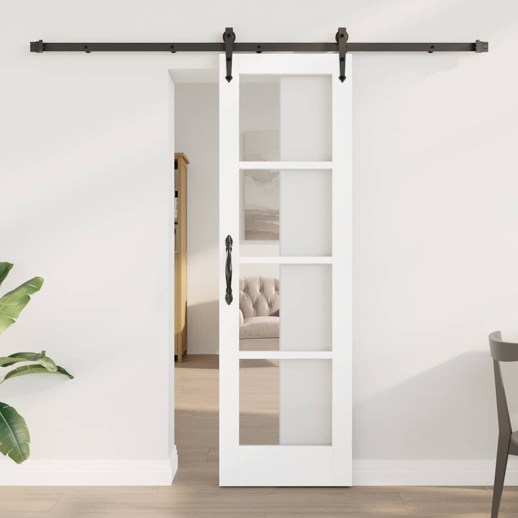 vidaXL Schiebetür ORKDAL Weiß 61 x 198,5 cm Holz und Metall