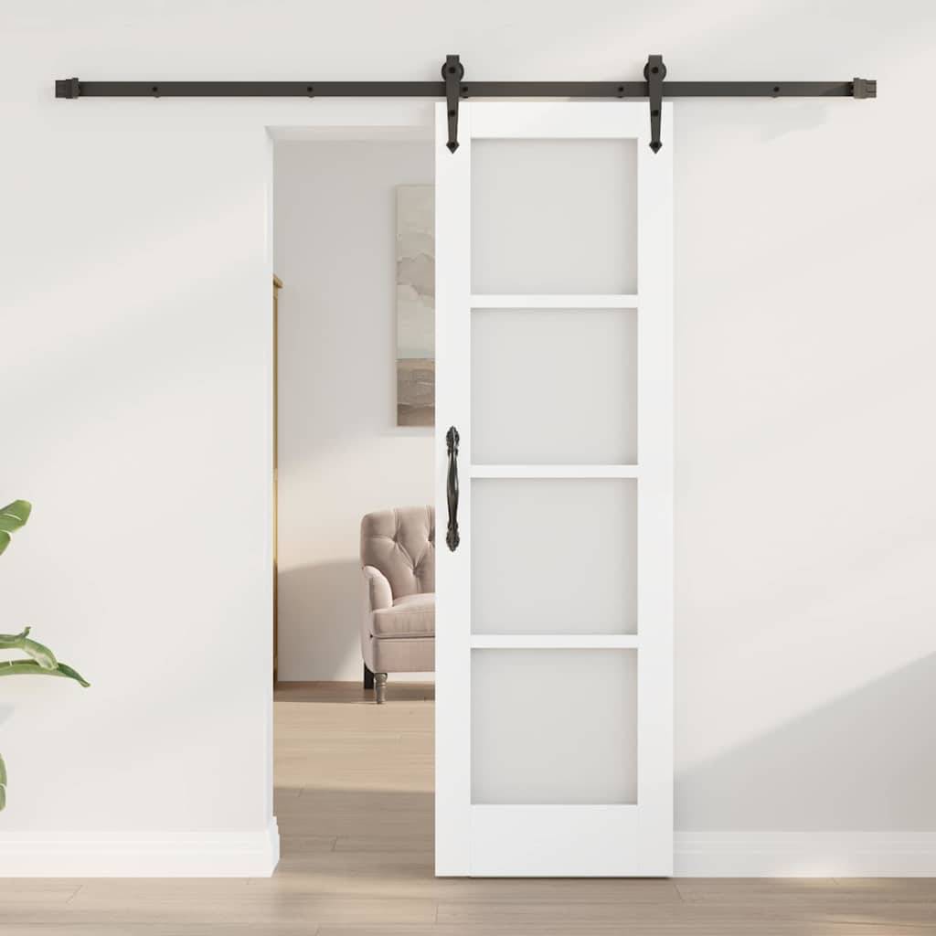 vidaXL Schiebetür ORKDAL Weiß 61 x 198,5 cm Holz und Metall