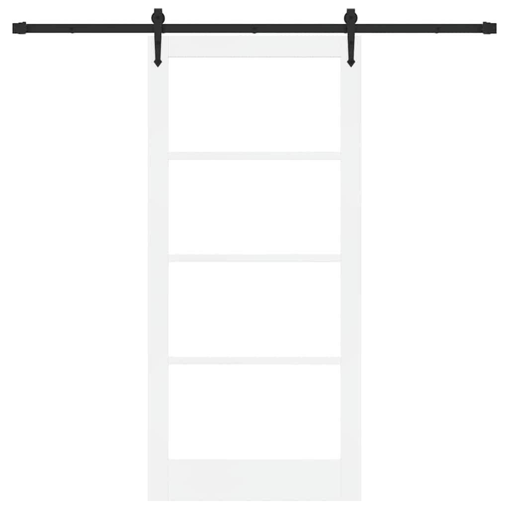 vidaXL Schiebetür ORKDAL Weiß 93 x 202 cm Holz und Metall