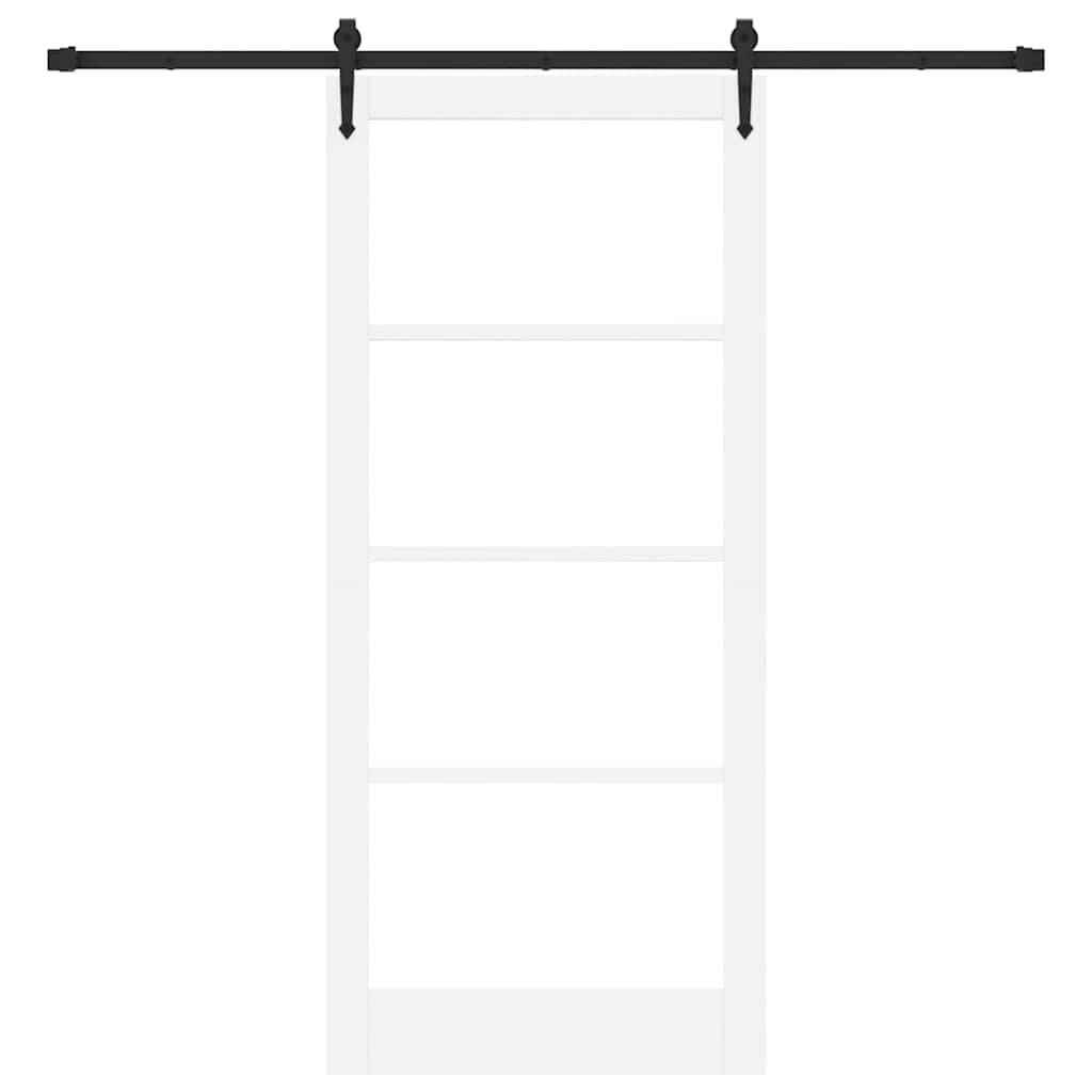 vidaXL Schiebetür ORKDAL Weiß 93 x 211 cm Holz und Metall