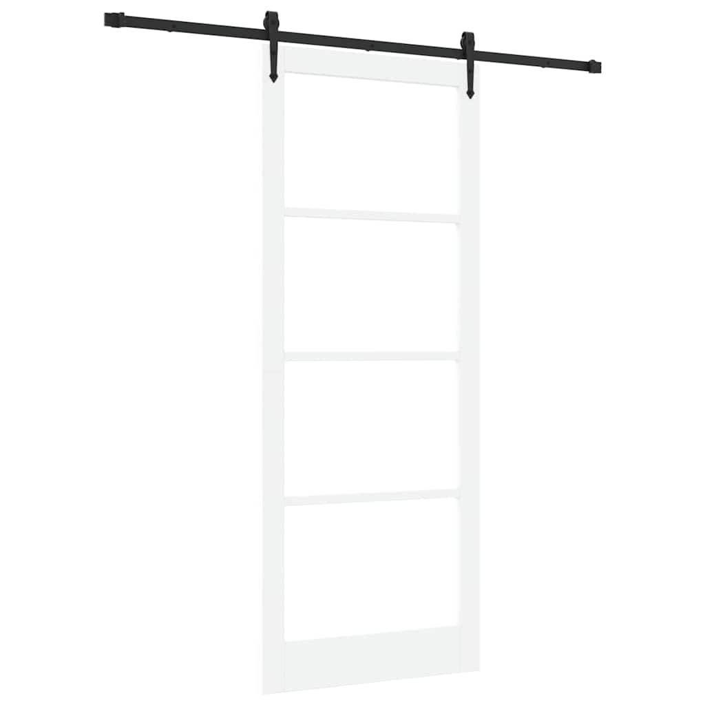vidaXL Schiebetür ORKDAL Weiß 93 x 232 cm Holz und Metall