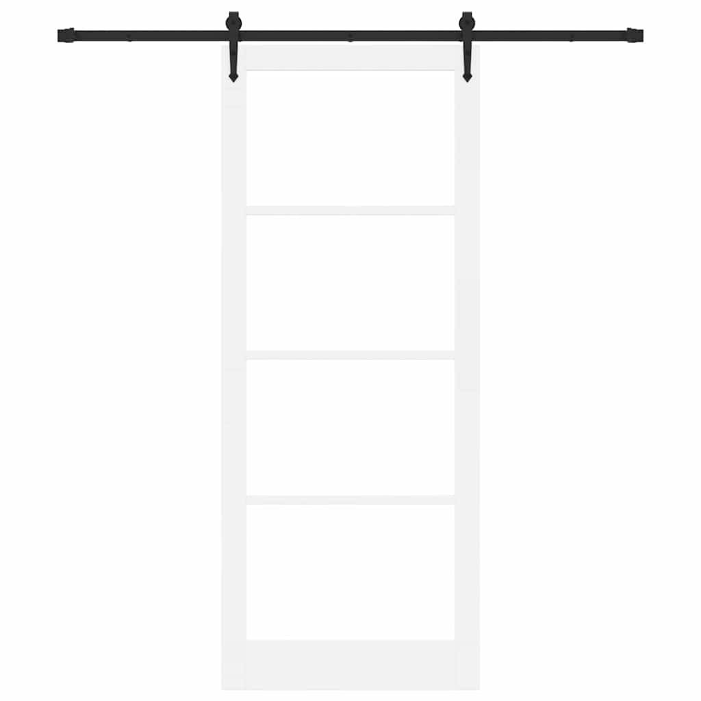 vidaXL Schiebetür ORKDAL Weiß 93 x 232 cm Holz und Metall