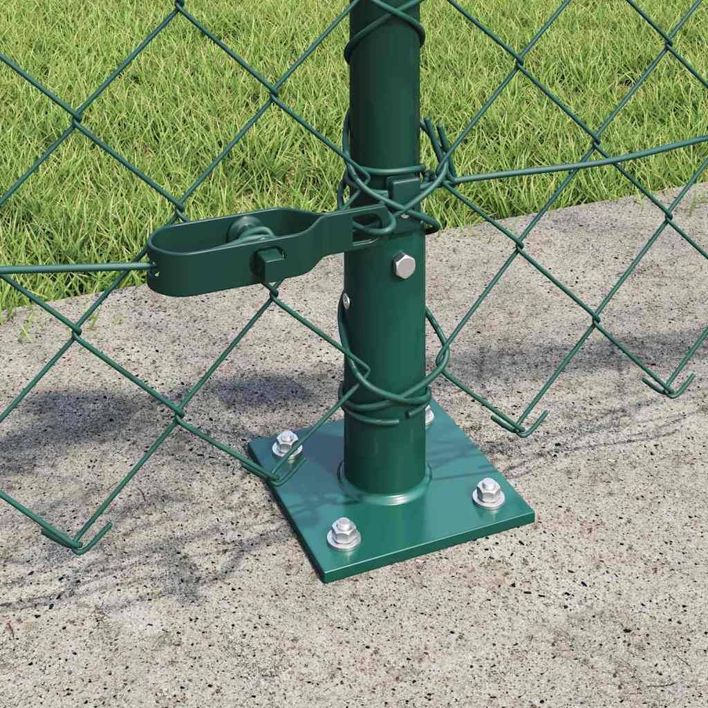 vidaXL Zaunpfosten Grün 25 x 0,6 m (60 x 60 mm Maschen) Stahl und PVC