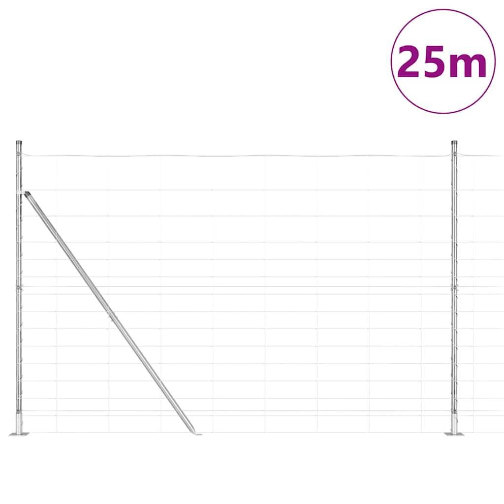 vidaXL Zaunpfosten Galvanisiert 25 x 1,6 m Stahl