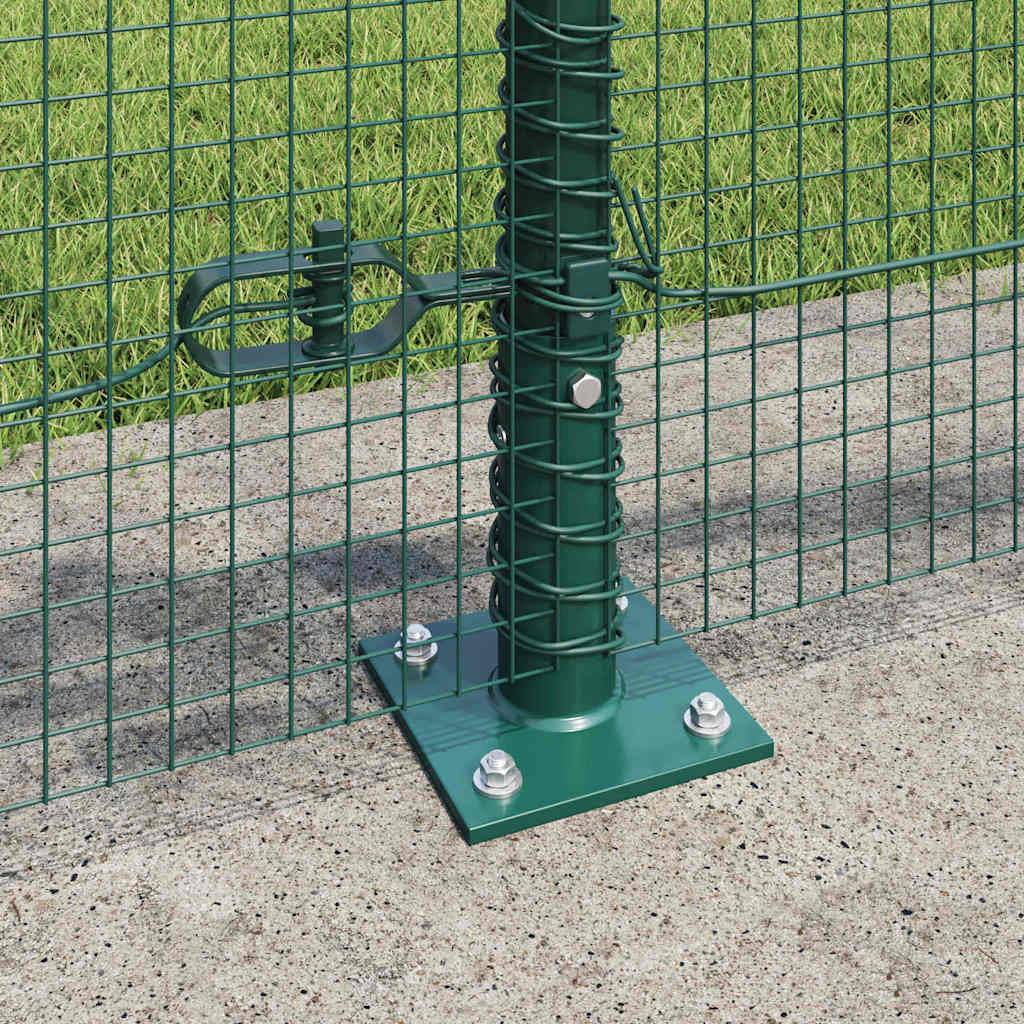 vidaXL Zaunpfosten Grün 25 x 0,5 m (16 x 16 mm Netz) Stahl