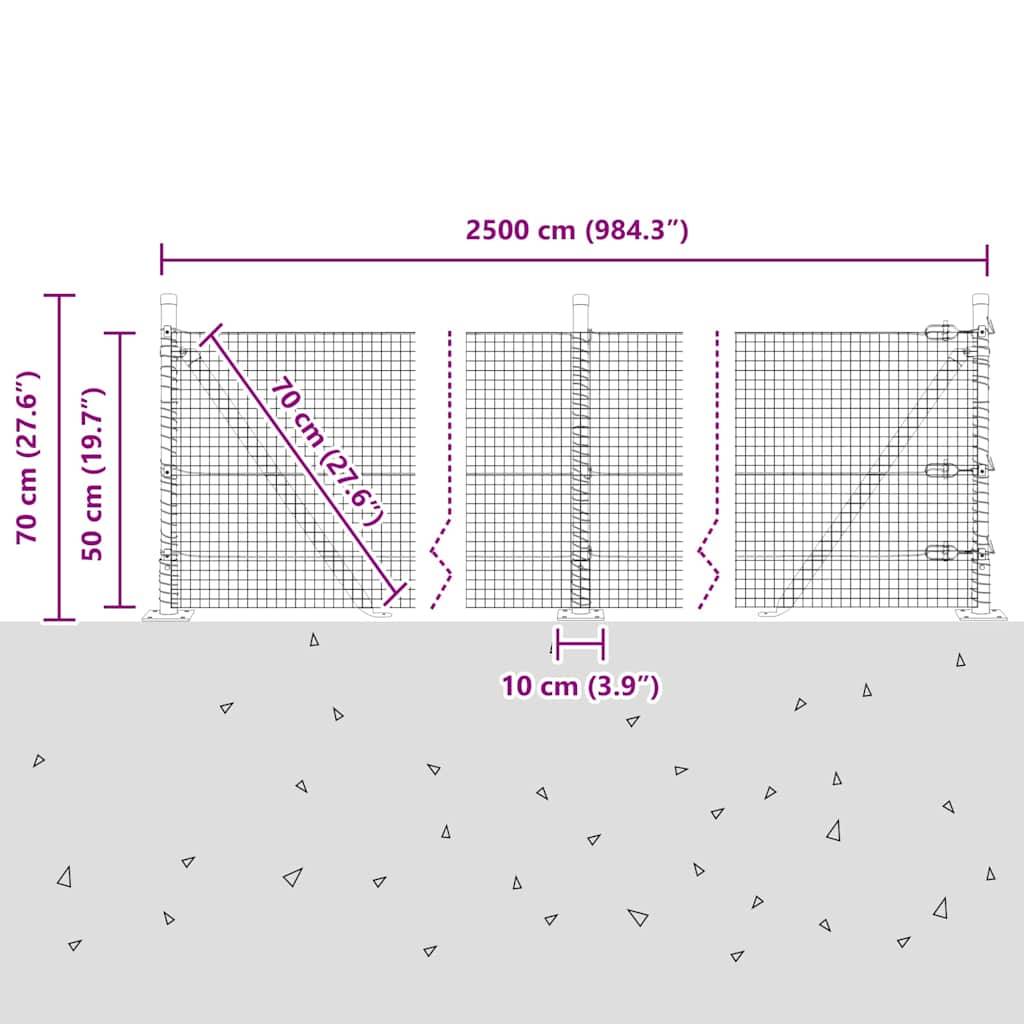 vidaXL Zaunpfosten Grün