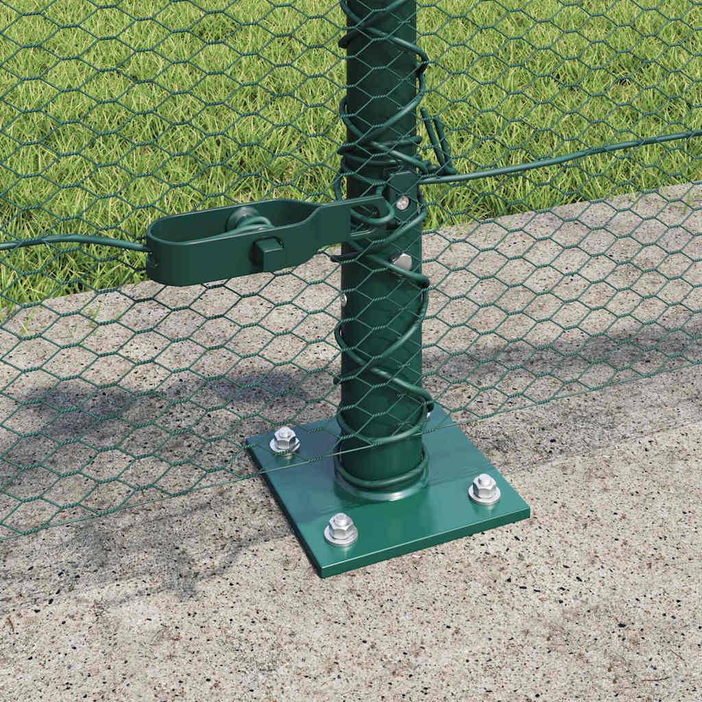 vidaXL Zaunpfosten Grün 100 x 0,5 m (13 mm Netz) Stahl und PVC