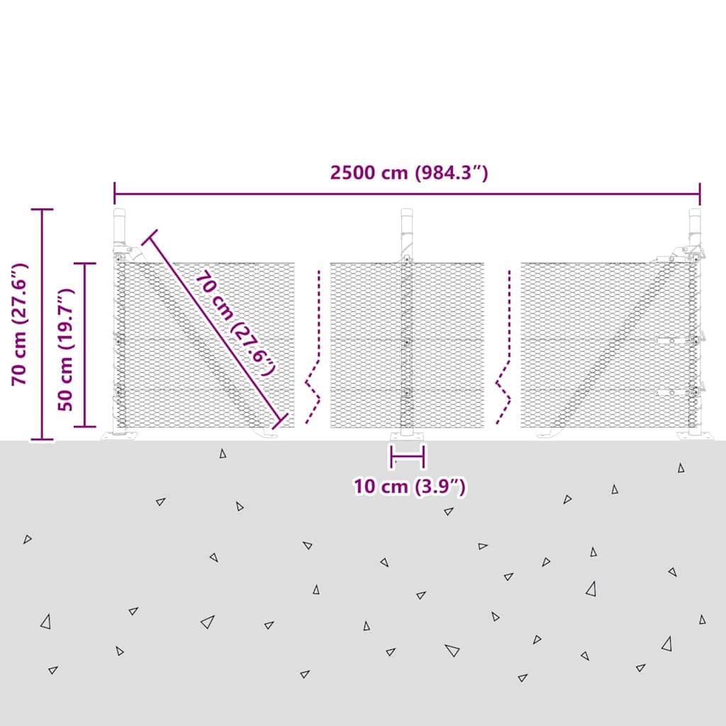 vidaXL Zaunpfosten Grün