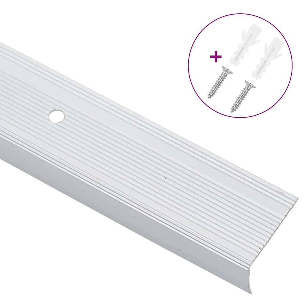 vidaXL Treppenkantenprofile 10 pcs Silber 67 x 3 x 2 cm Aluminium