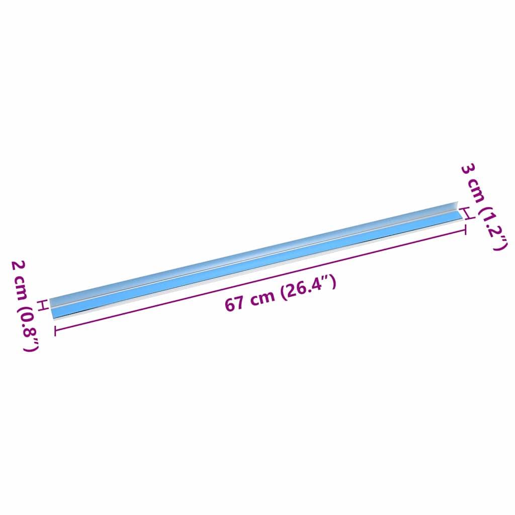 vidaXL Treppenkantenprofile 10 pcs Silber 67 x 3 x 2 cm Aluminium