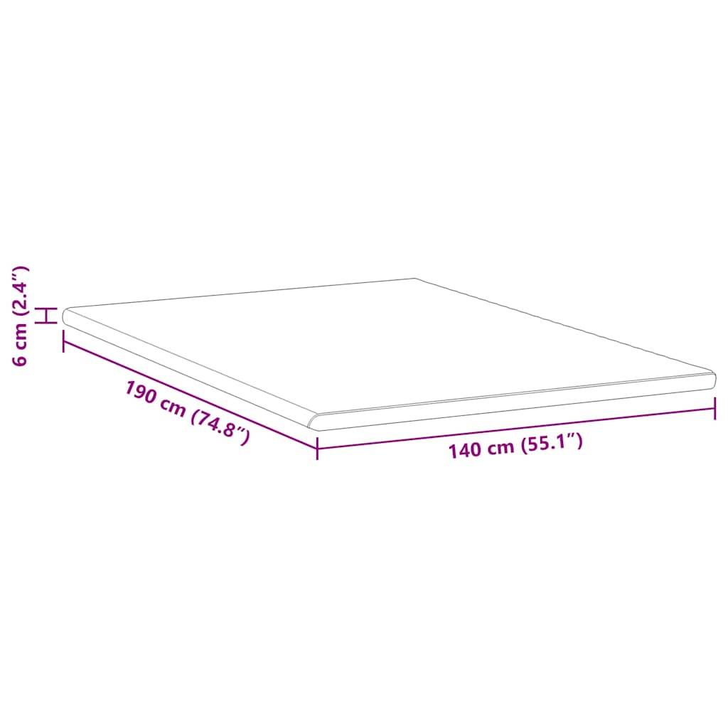 vidaXL Matratzenauflage Weiß und Grün 140 x 190 cm Jacquard Stoff
