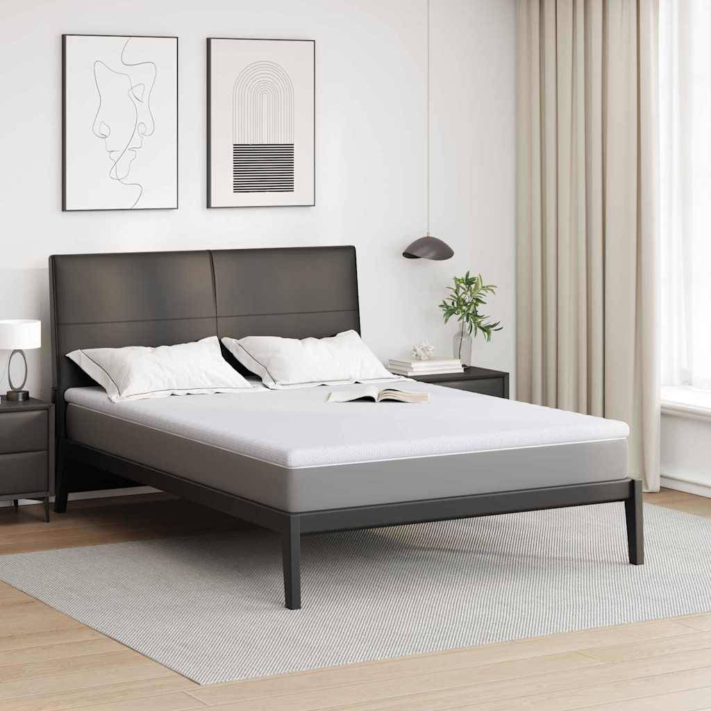vidaXL Matratzenauflage Weiß 160 x 200 cm Jacquard Stoff