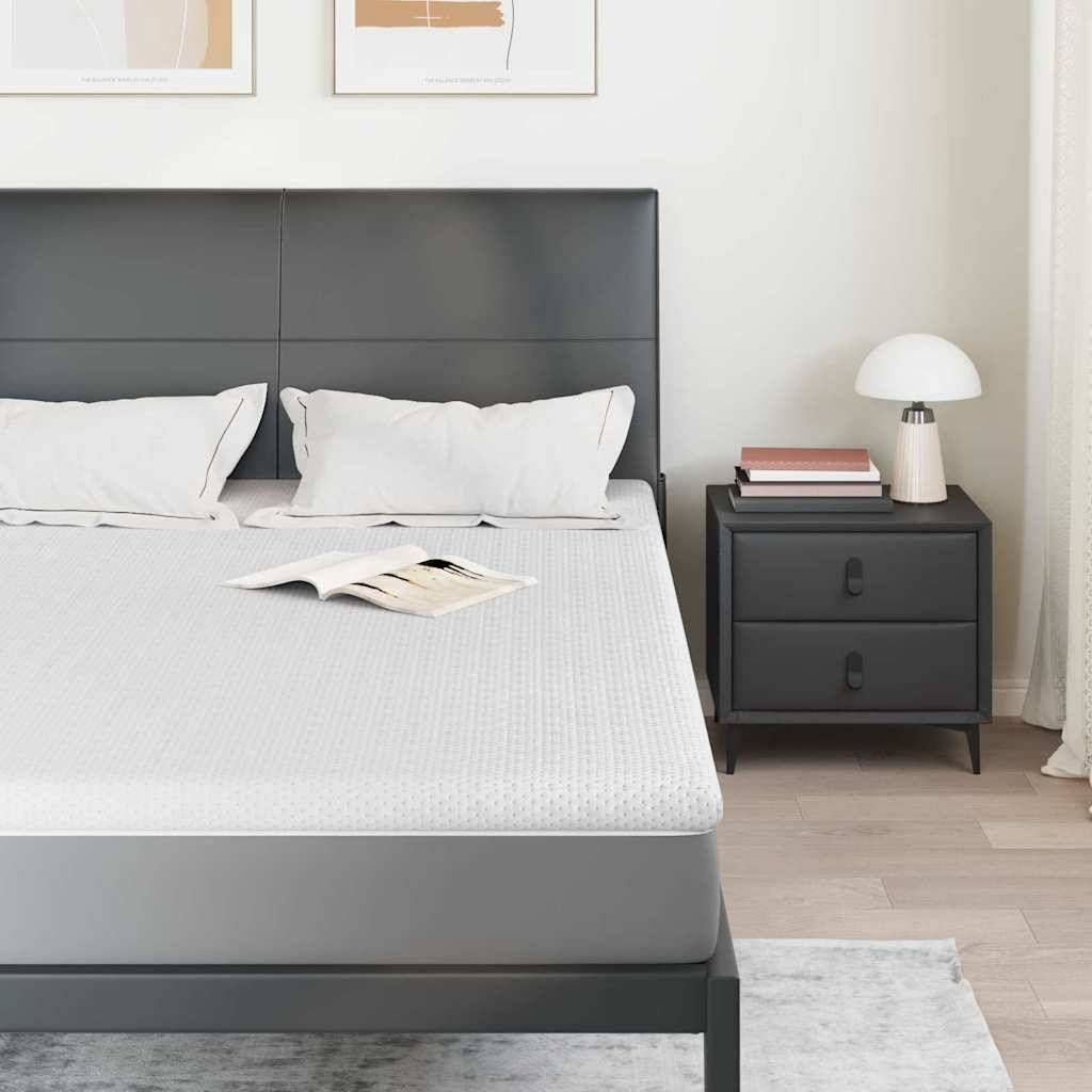 vidaXL Matratzenauflage Weiß 140 x 190 cm Jacquard Stoff