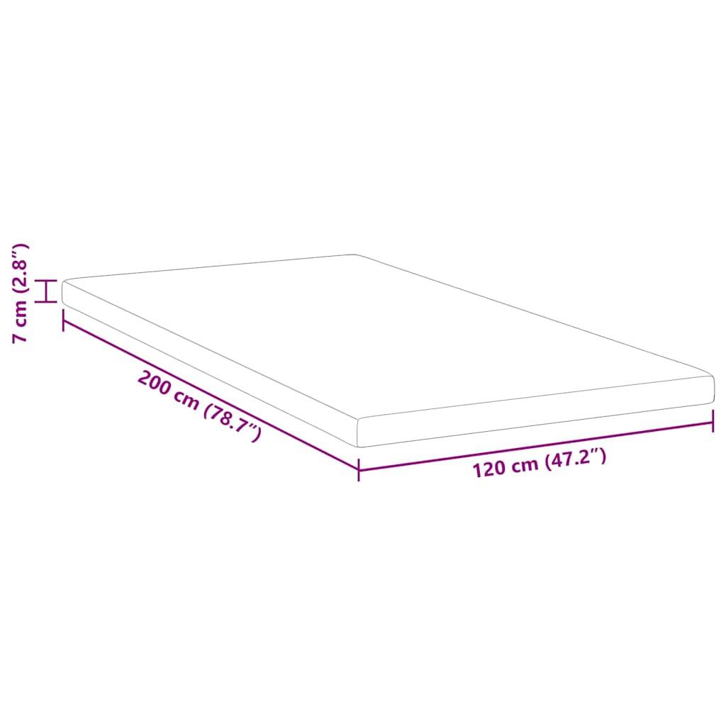 vidaXL Matratzenauflage Weiß 120 x 200 cm Jacquard Stoff