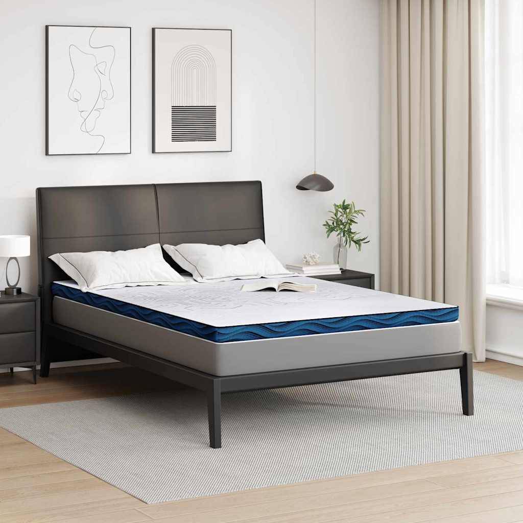 vidaXL Matratzenauflage Weiß 160 x 200 cm Jacquard-Stoff