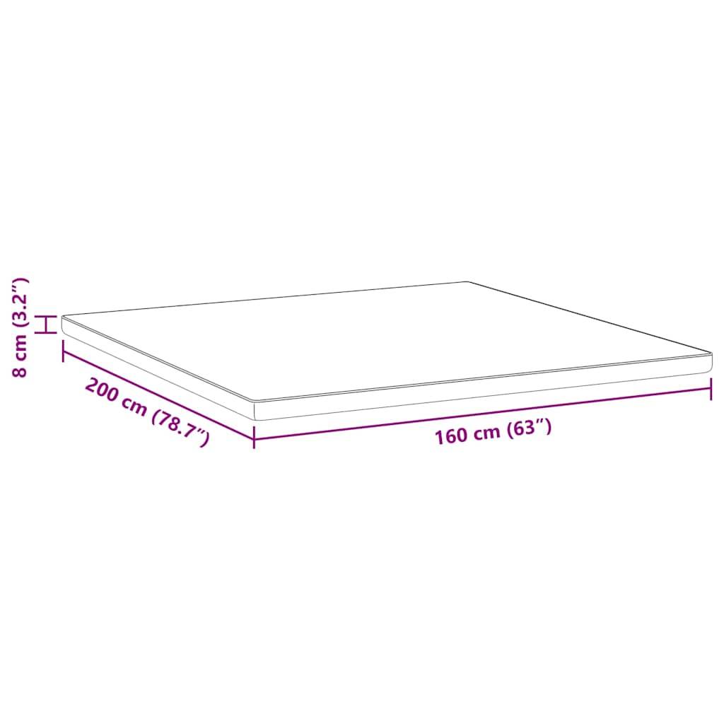 vidaXL Matratzenauflage Weiß 160 x 200 cm Jacquard-Stoff