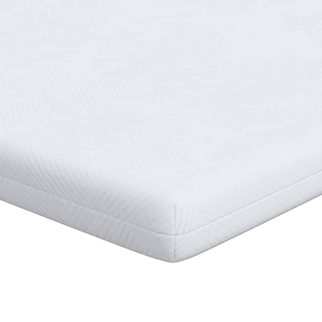 vidaXL Matratzenauflage Weiß 200 x 200 cm Jacquard-Stoff