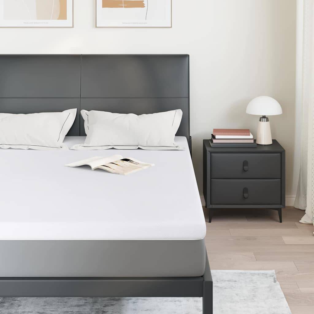 vidaXL Matratzenauflage Weiß 160 x 200 cm Jacquard-Stoff