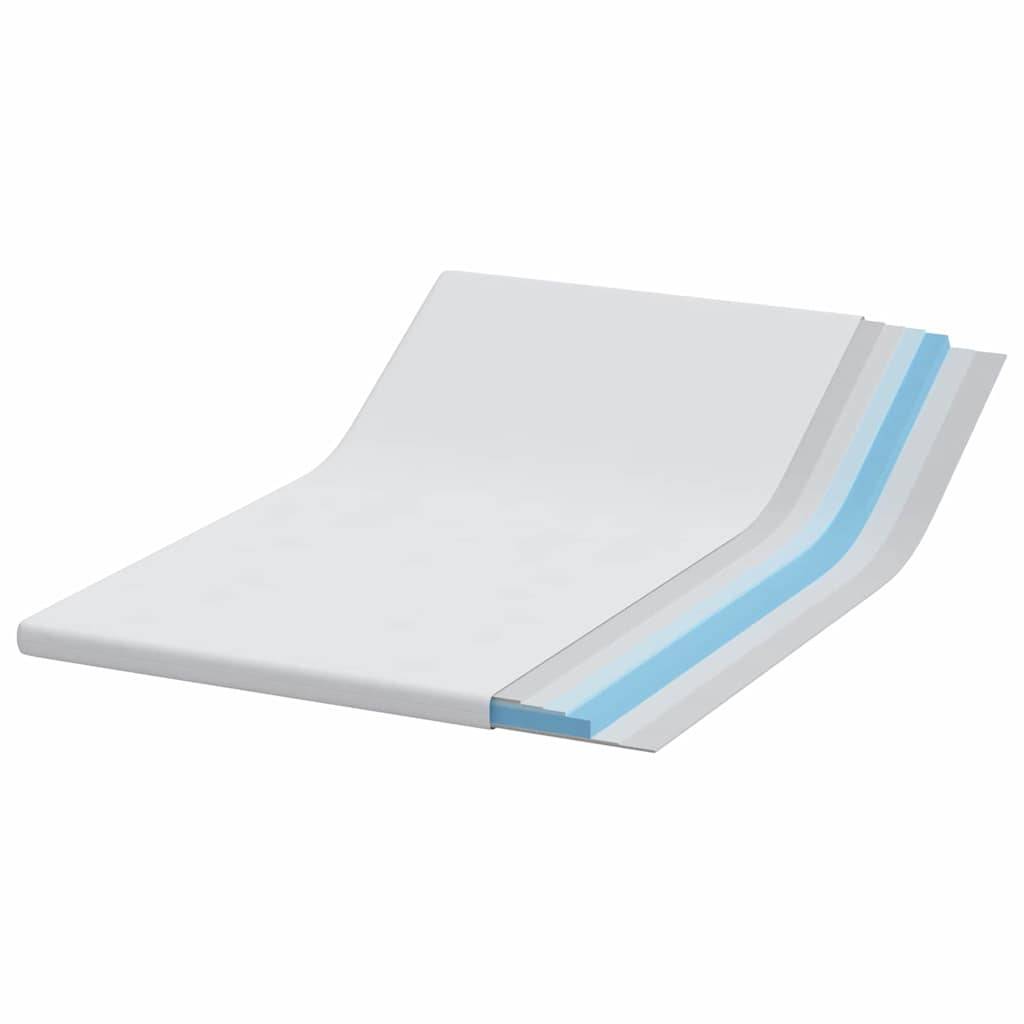 vidaXL Matratzenauflage Weiß 160 x 200 cm Jacquard-Stoff