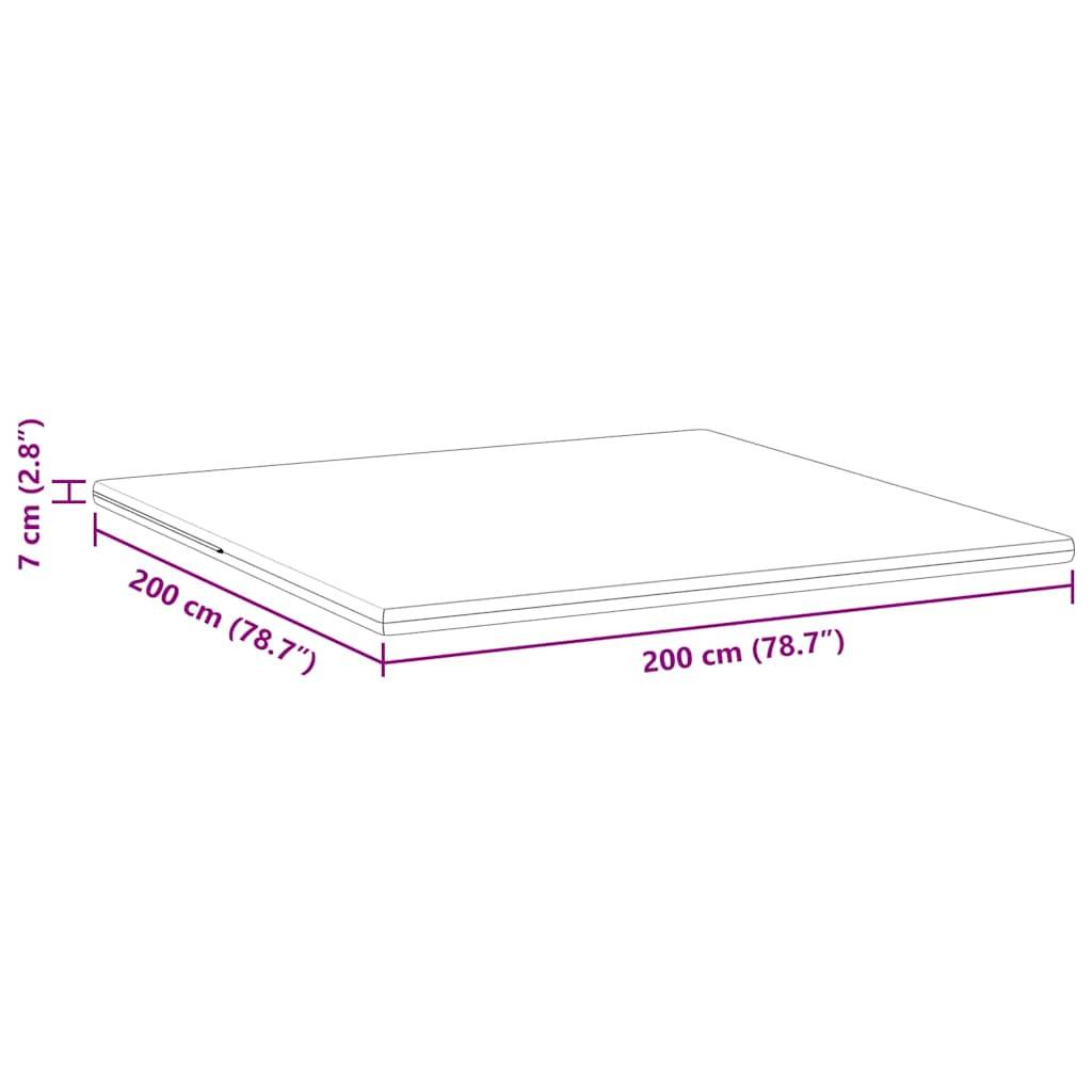 vidaXL Matratzenauflage Weiß 200 x 200 cm Jacquard-Stoff