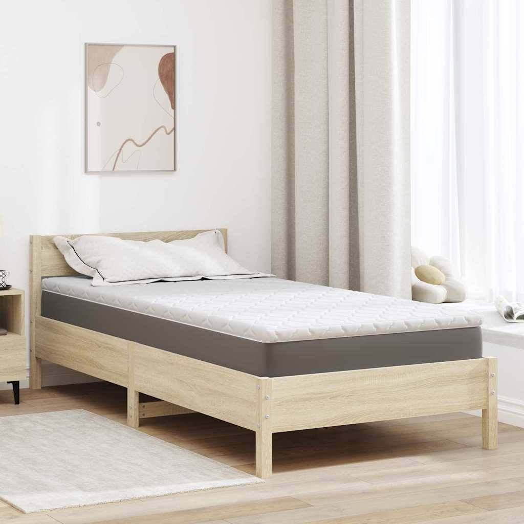 vidaXL Kokosnuss Topper Weiß 90 x 200 cm Jacquard-Stoff