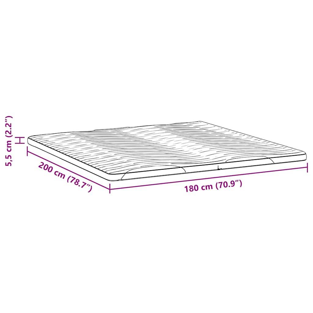 vidaXL Matratzenauflage Weiß 180 x 200 cm Strickstoff