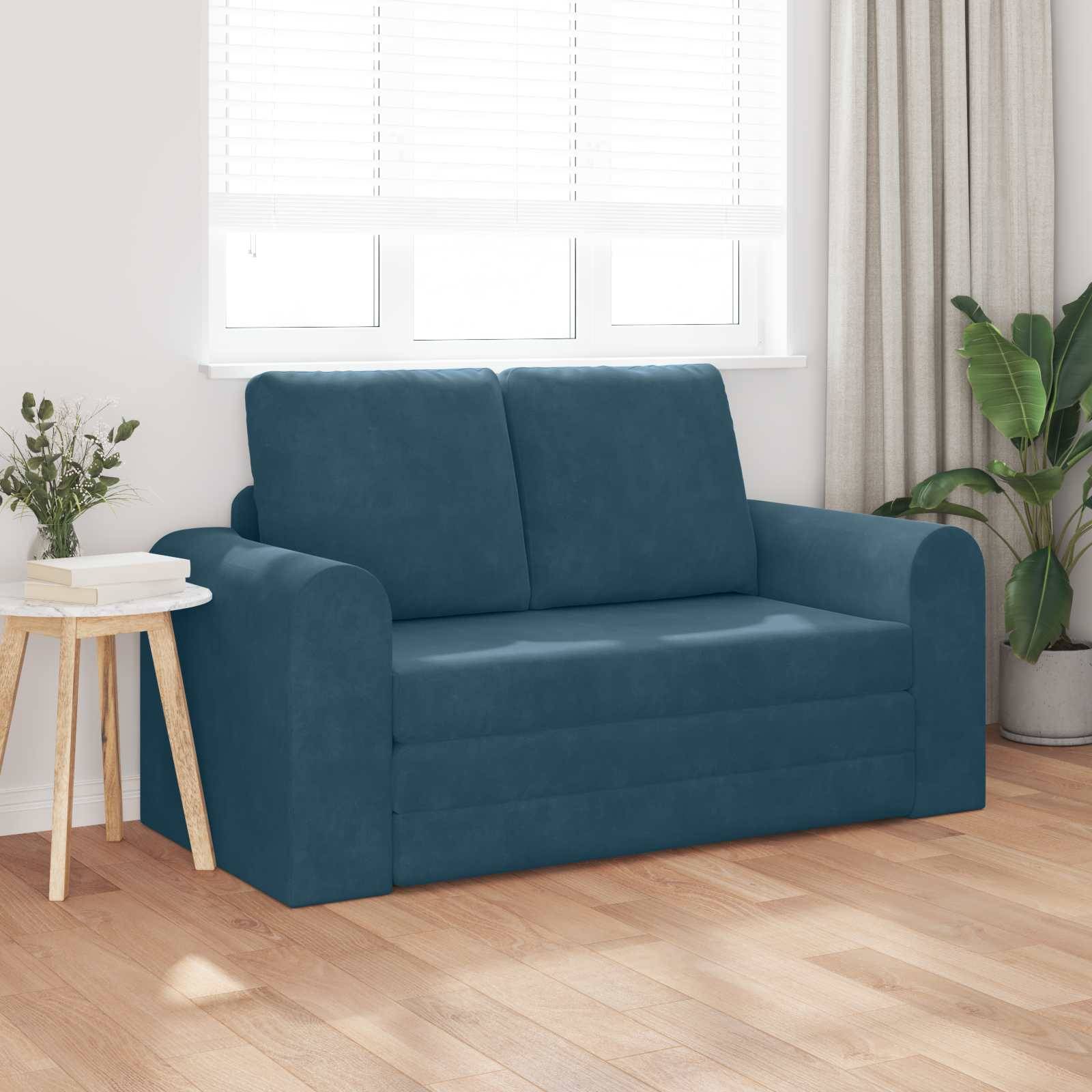 vidaXL Schlafsofa Blau 148 x 71 x 83 cm Samt