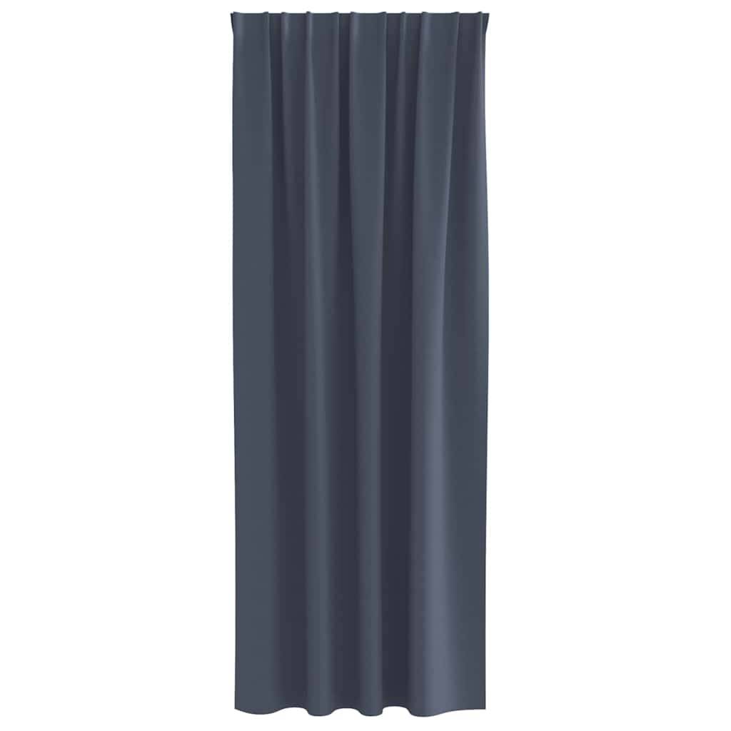 vidaXL Verdunkelungs-Vorhänge mit Ringen 2 pcs Anthrazit 225 x 140 cm