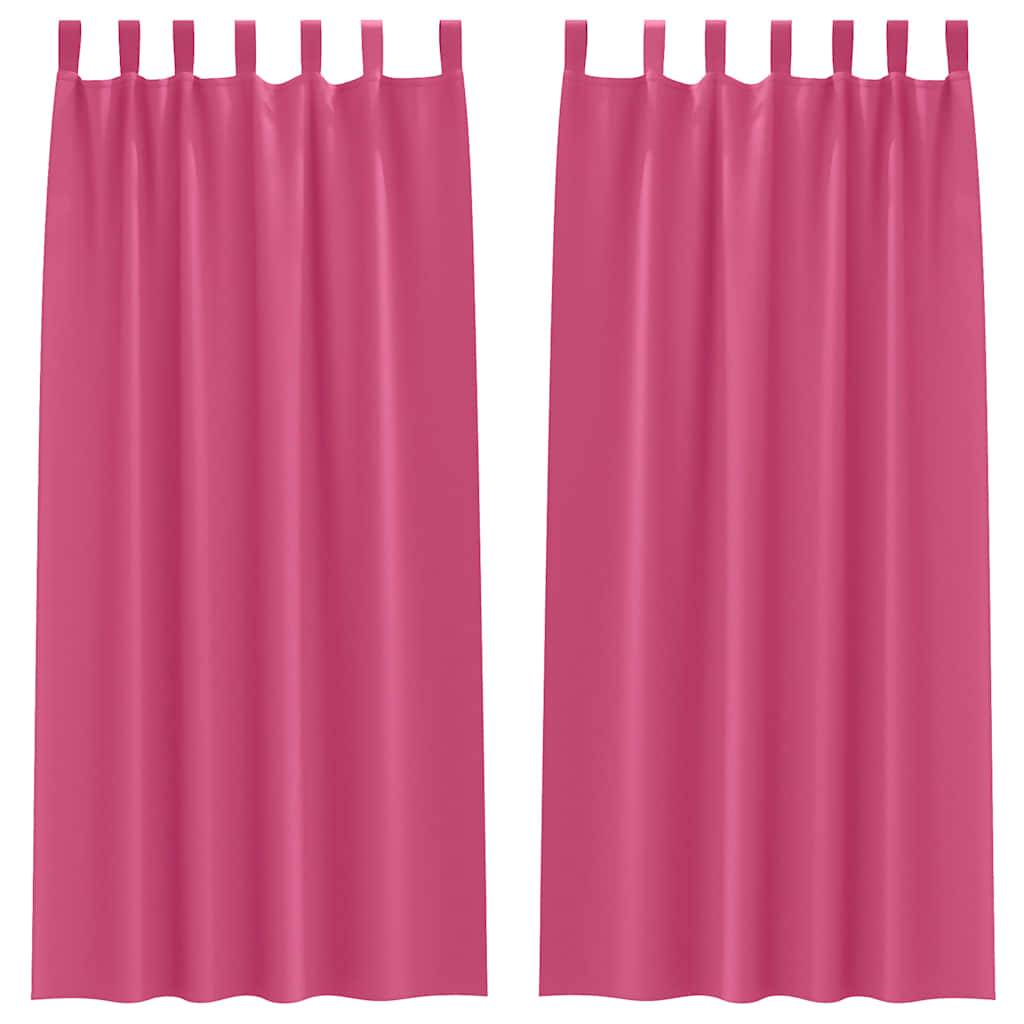 vidaXL Verdunkelungs-Vorhänge mit Ringen 2 pcs Helles Pink