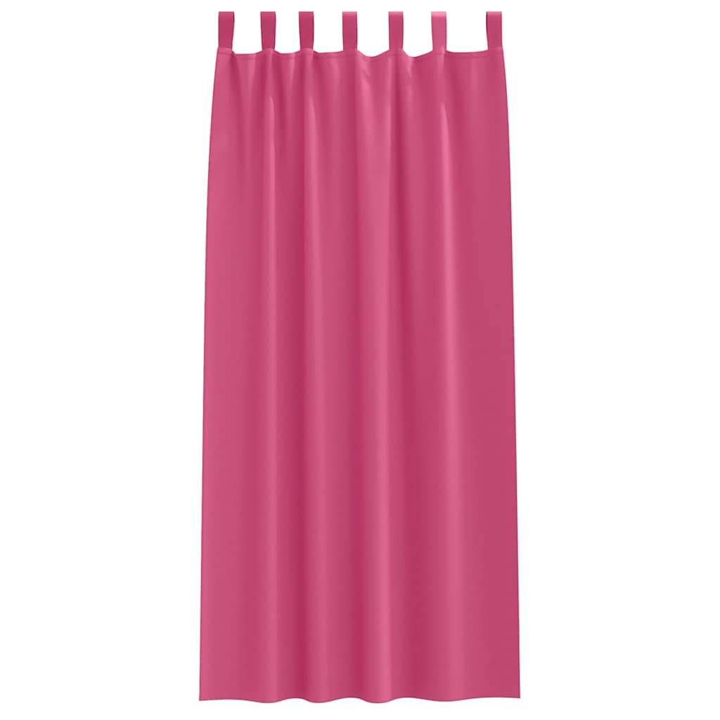 vidaXL Verdunkelungs-Vorhänge mit Ringen 2 pcs Helles Pink