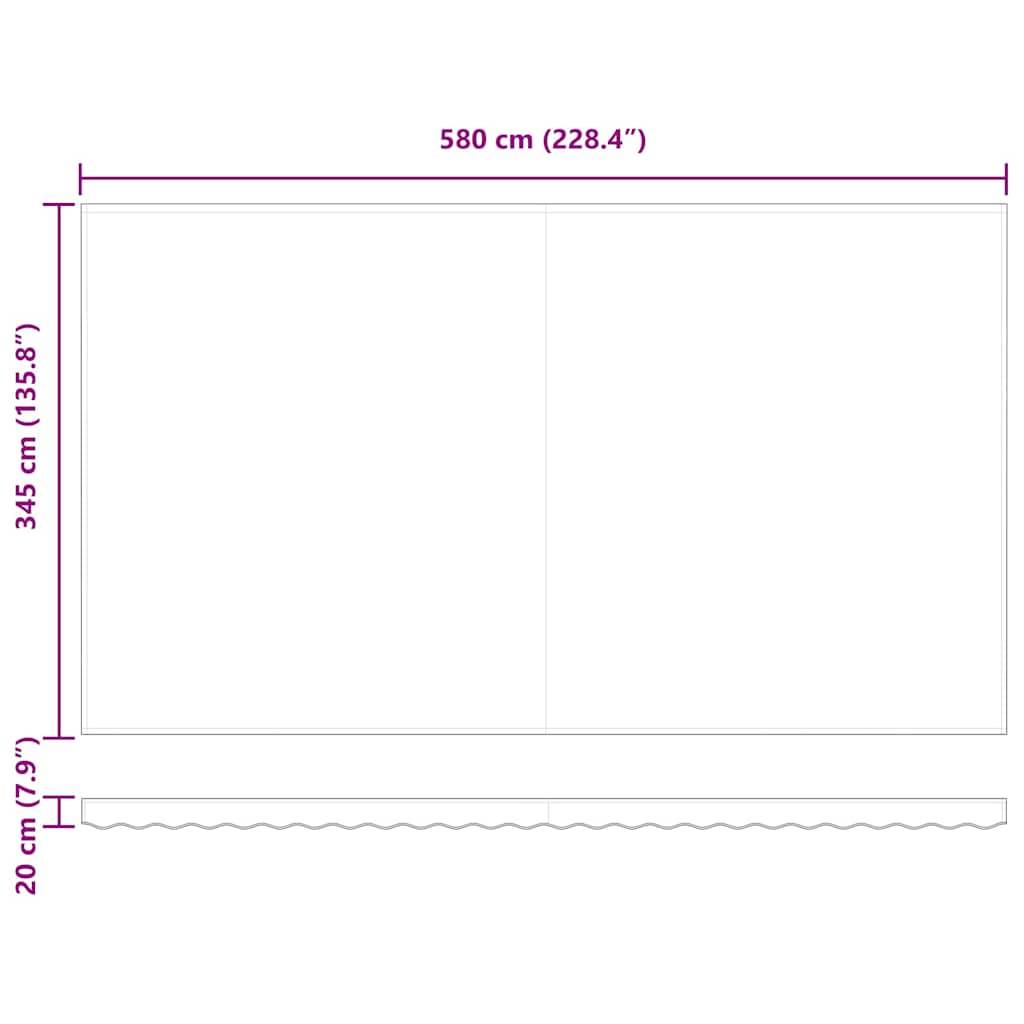 vidaXL Einziehbare Markise Orange und Braun 600 x 350 cm