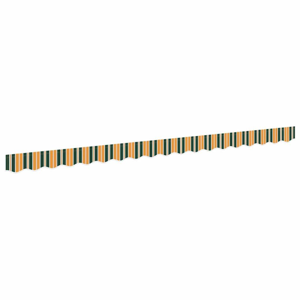 vidaXL Markisenfranse Grün und Gelb 3,8 x 0,2 m Segeltuch