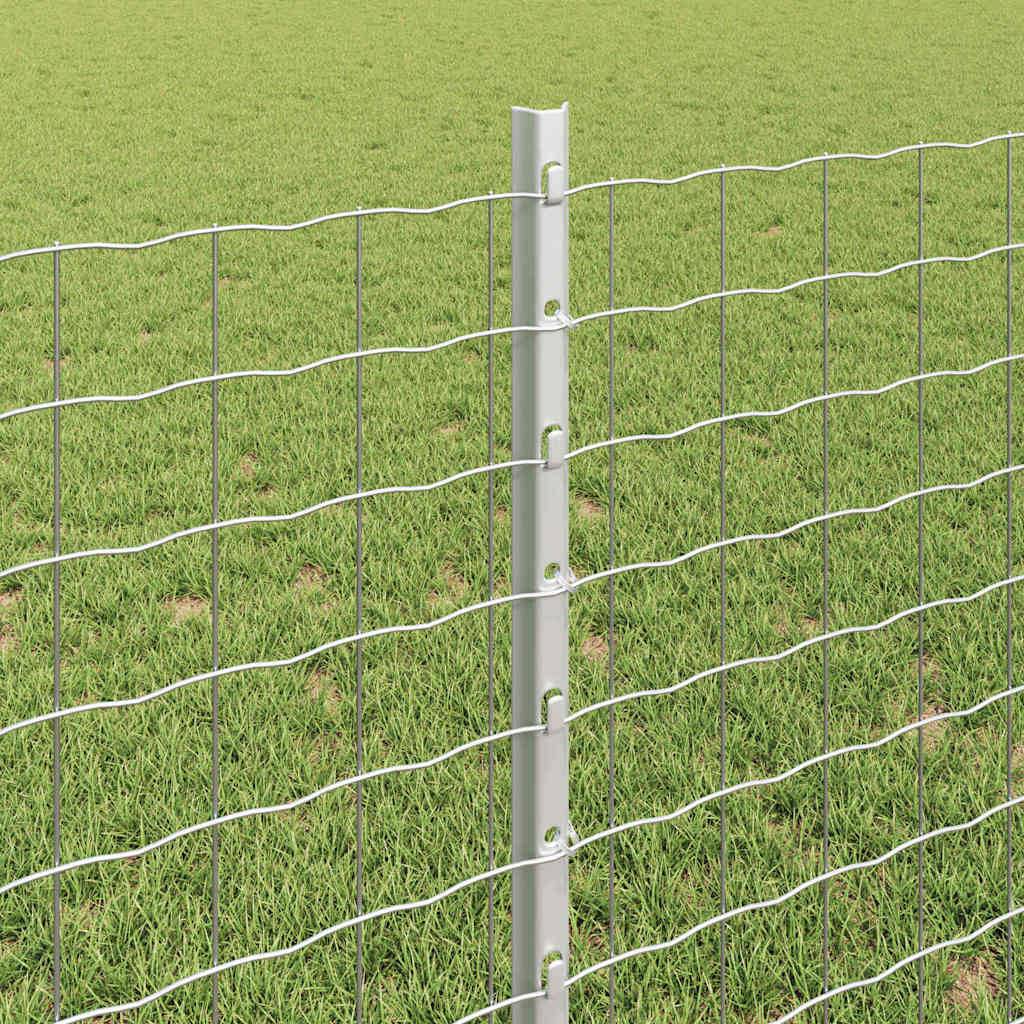 vidaXL Zaunpfosten 5 pcs Silber 80 cm Stahl