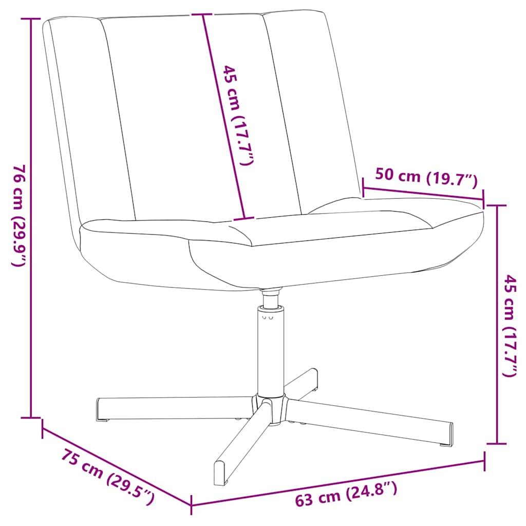 vidaXL Drehstuhl Blau 63 x 75 x 76 cm Stoff