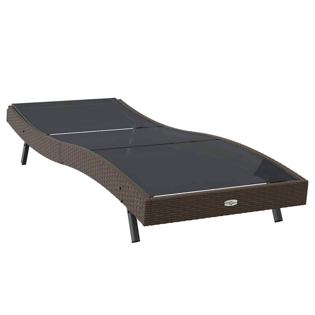 vidaXL Sonnenliege 197 x 70 x 82 cm Poly-Rattan