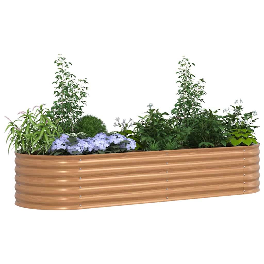 vidaXL Garten-Hochbeet Braun 240 x 80 x 44 cm Stahl