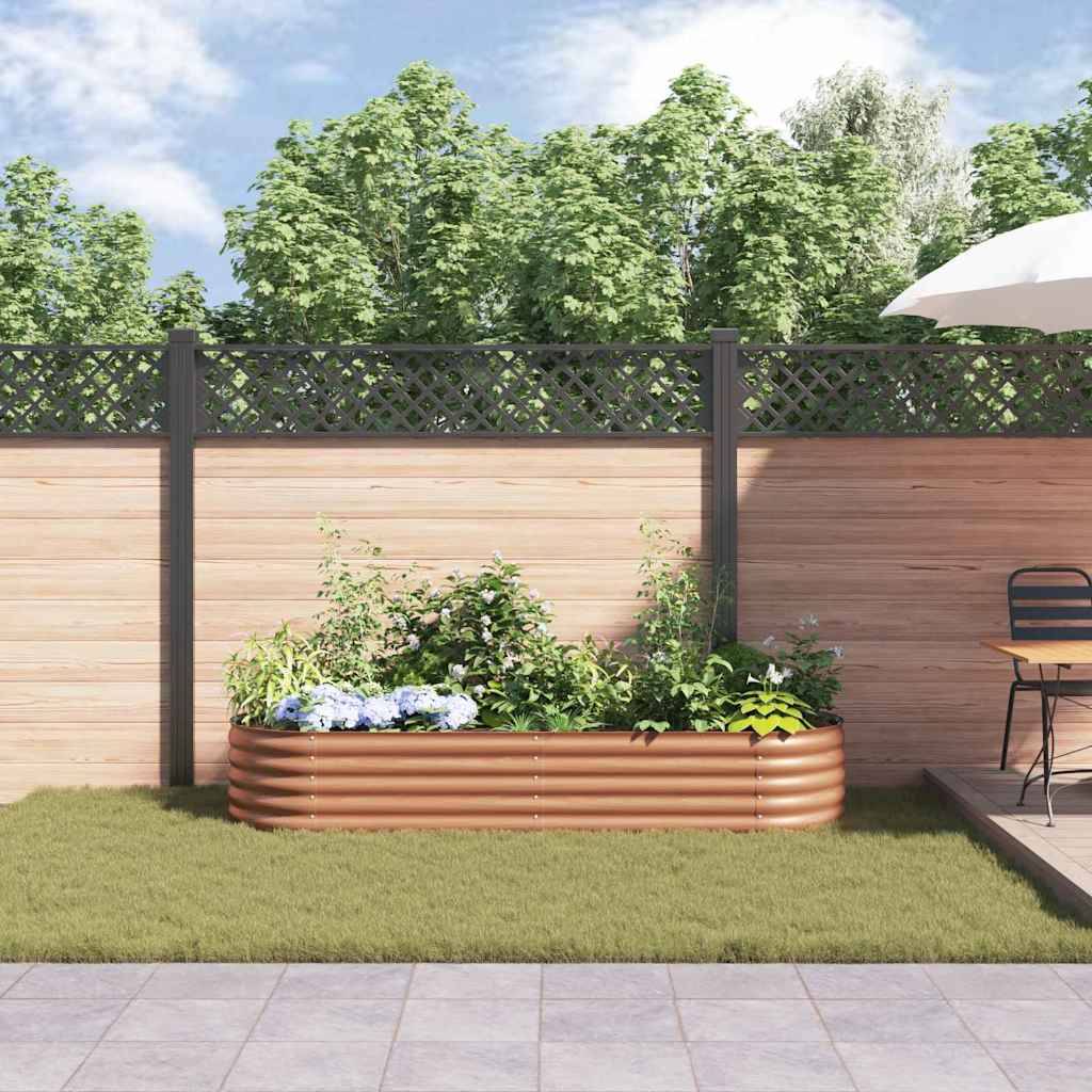 vidaXL Garten-Hochbeet Braun 240 x 80 x 44 cm Stahl