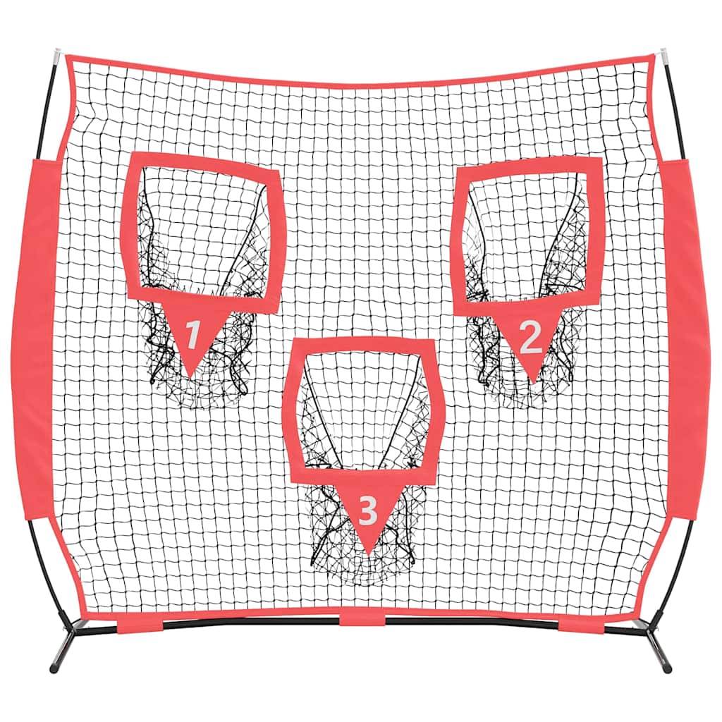 vidaXL Baseball-Übungsnetz Schwarz 214,5 x 89,5 x 181 cm Polyester