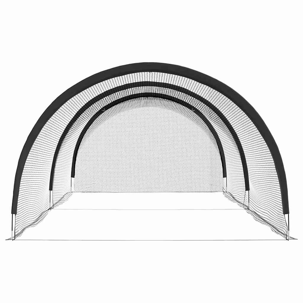 vidaXL Baseball & Softball Schwarz 702 x 369,5 x 243,5 cm Polyester