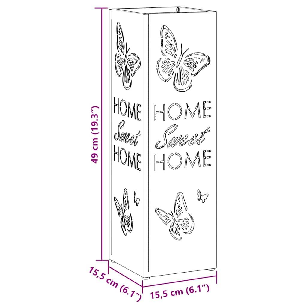 vidaXL Sonnenschirmhalter mit Speicher Oliv 15,5 x 15,5 x 49 cm Metall