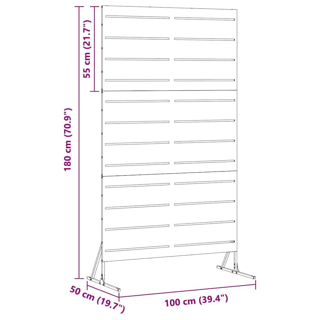 vidaXL Sichtschutz Grau 100 x 50 x 180 cm Stahl