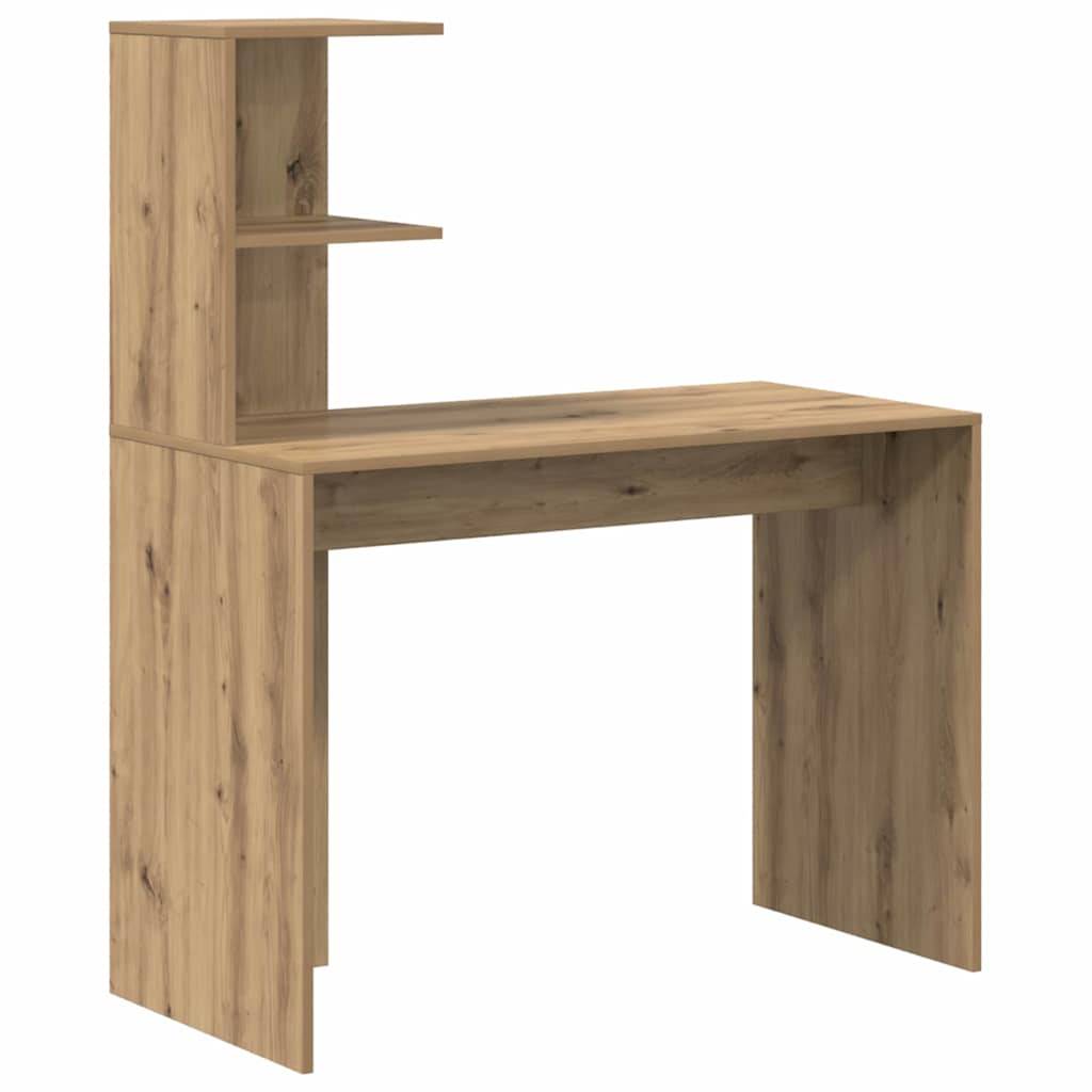 vidaXL Schreibtisch Artisan-Eiche Holzwerkstoff 102 x 50 x 124 cm