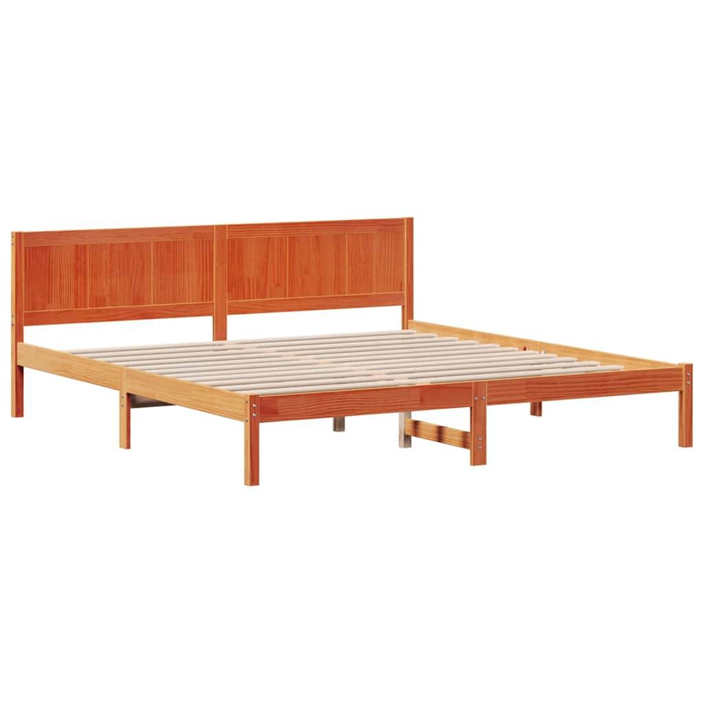 vidaXL Bettgestell Braun 200 x 200 cm Massivholz Kiefer