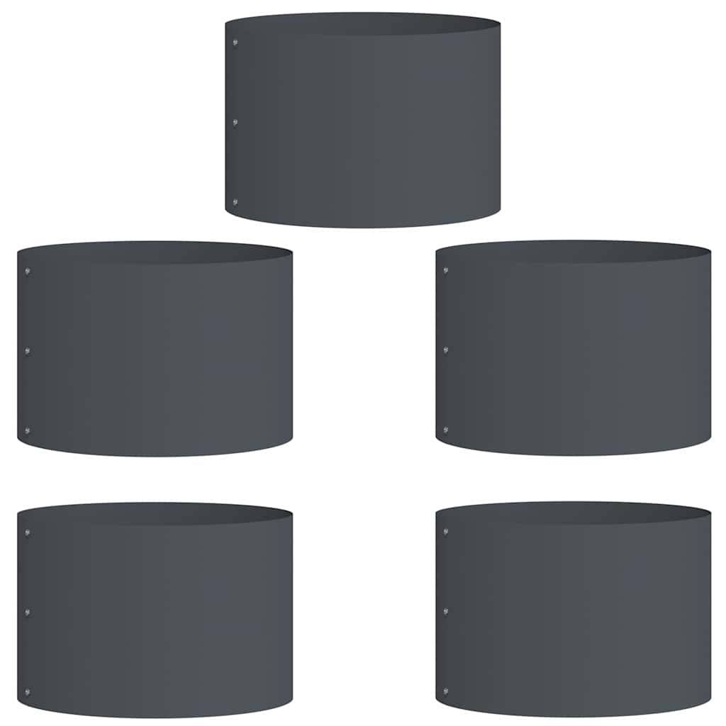 vidaXL Pflanzenring 5 pcs Anthrazit 30 x 30 x 20 cm