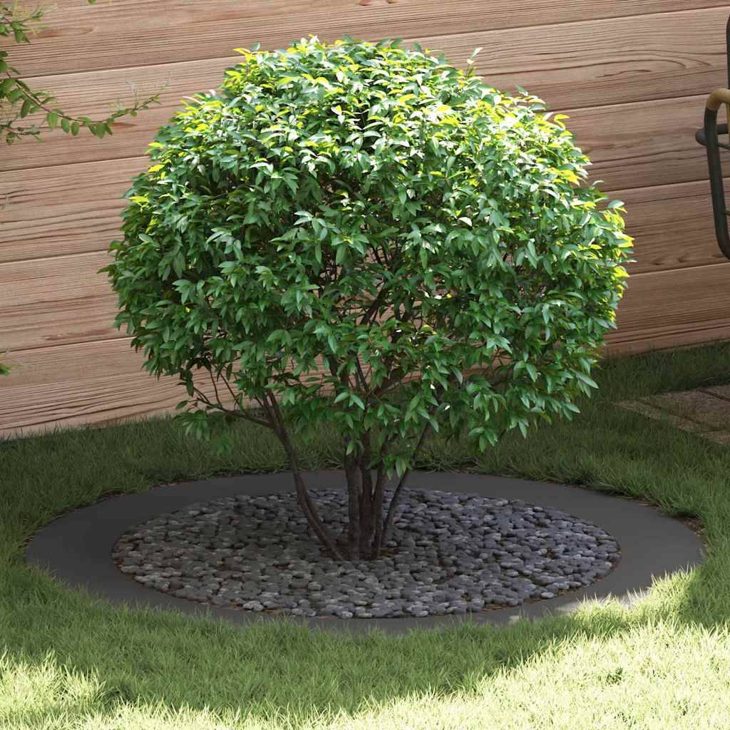 vidaXL geeignet für flache Baumringe 5 pcs Schwarz Ø90 / 120 cm Stahl