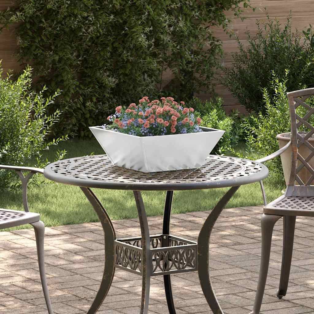 vidaXL Garten-Pflanzgefäß 5 pcs Silber 40 x 40 x 15 cm