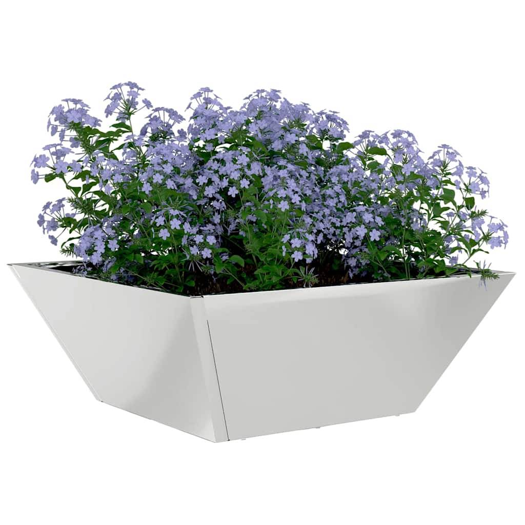 vidaXL Garten-Pflanzgefäß 5 pcs Silber 40 x 40 x 15 cm