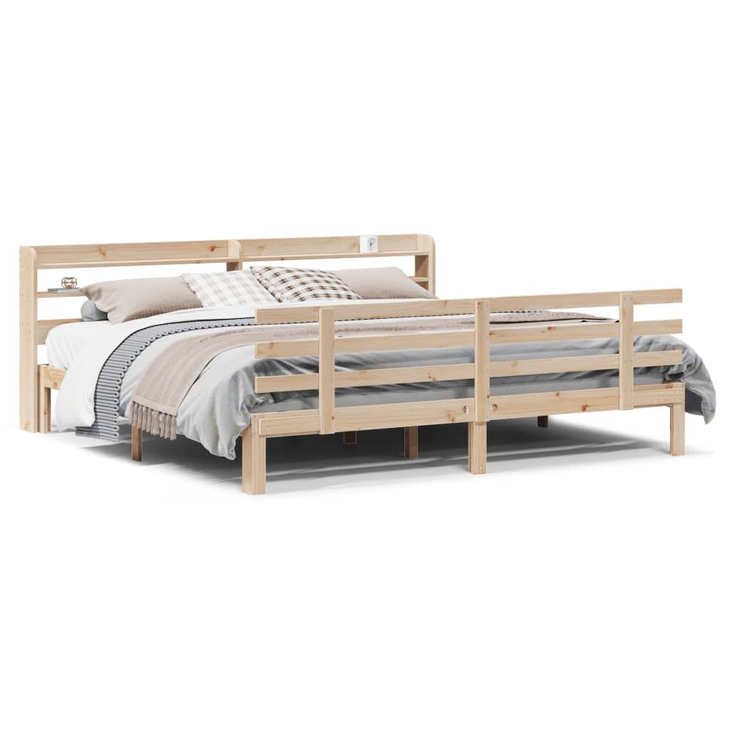 vidaXL Bettgestell mit Kopfteil ohne Matratze 200x200 cm