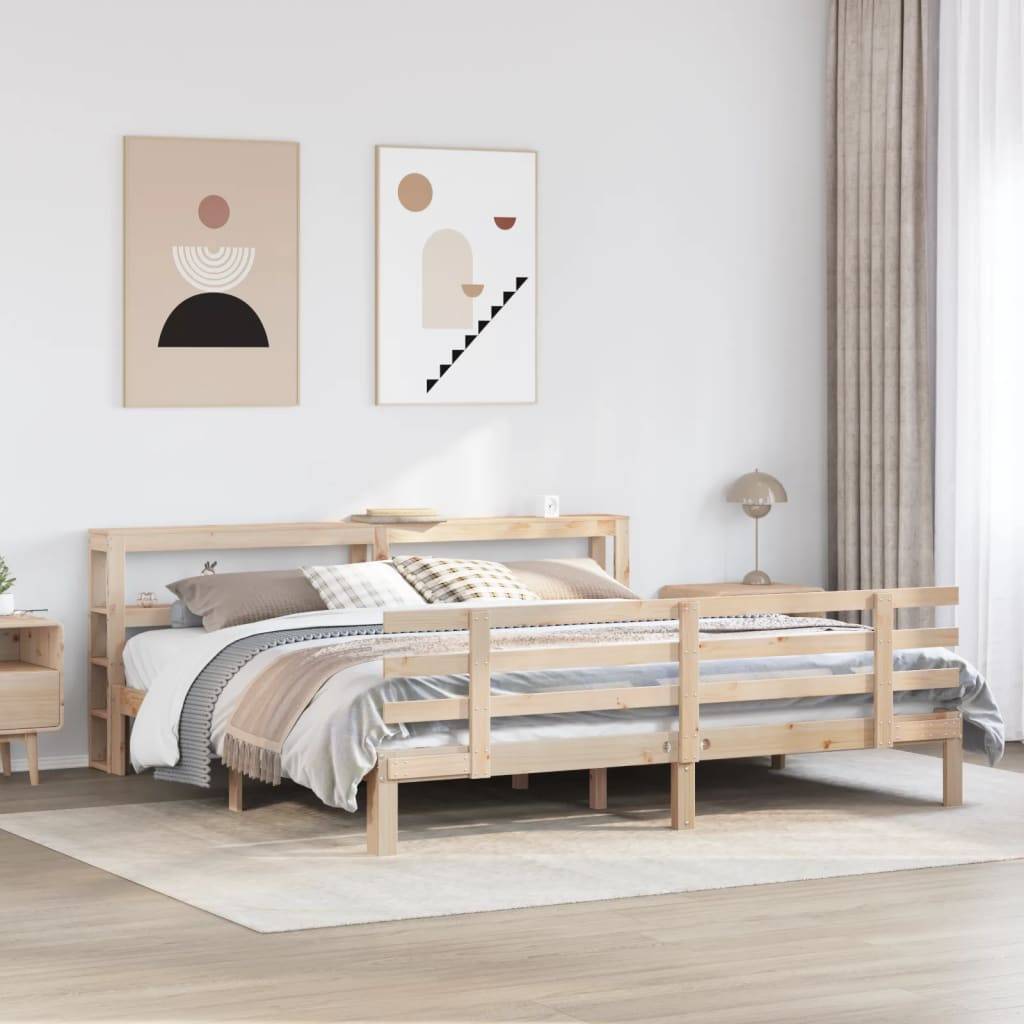 vidaXL Bettgestell mit Kopfteil ohne Matratze 200x200 cm